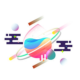 流星星球装饰素材图案