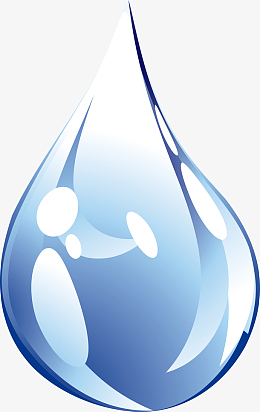 矢量蓝色泪滴素材图