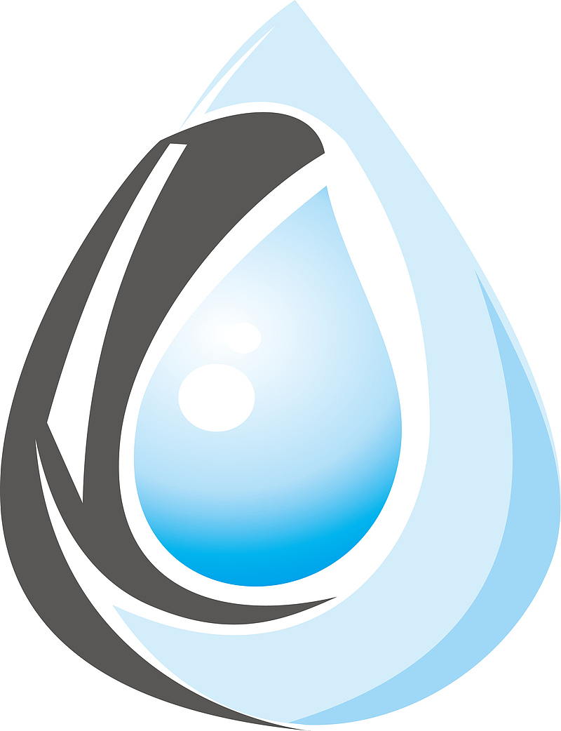 水滴形logo设计矢量元素