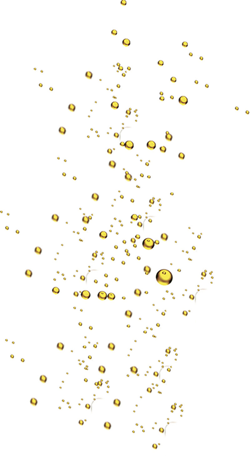 黄色水滴漂浮素材