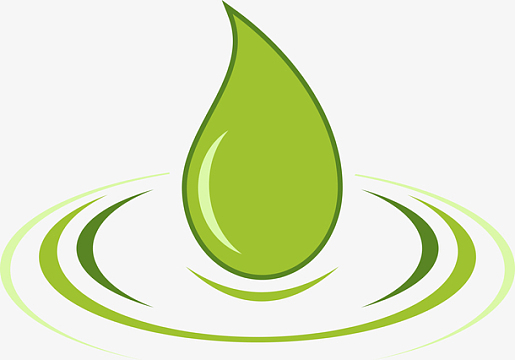 卡通绿色矢量水滴图