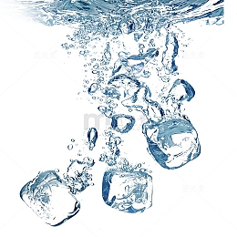 灰色创意冰块卡通插画