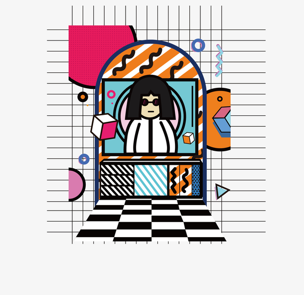 矢量图抽象音乐厅