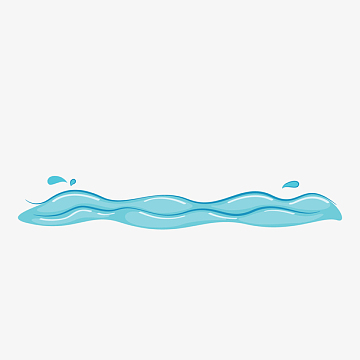 蓝色圆弧水面元素