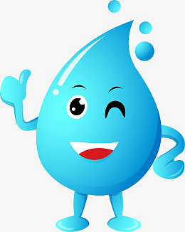 可爱卡通自信水滴