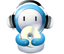 卡通手绘听音乐的小人