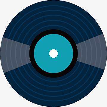 矢量图正在播放音乐碟片