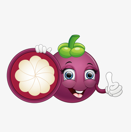 卡通可爱的山竹免抠素材