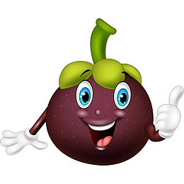 卡通山竹竖大拇指