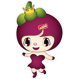 卡通可爱的山竹女孩