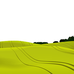 矢量丘陵田园风景插画