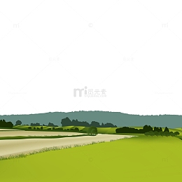 矢量农村农田风景插画