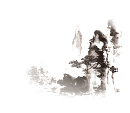 中国风水墨山水画素材