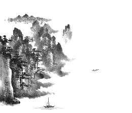 古典精美中国风山水墨画免抠素材