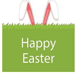 草地上的兔耳朵海报