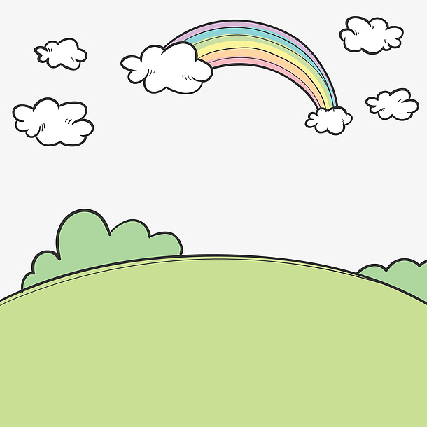 卡通草地的风景设计免抠素材免费下载_觅元素51yuansu.com