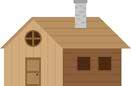 田园可爱木屋手绘