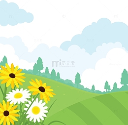 蓝天白云青青草地