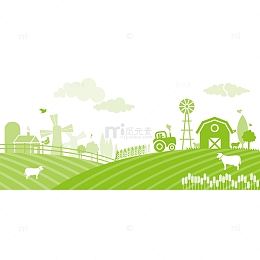绿色矢量图农场下载