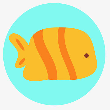 彩色卡通小丑鱼元素矢量素材