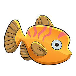 世界海洋日黄色小鱼