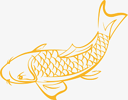 金色鲤鱼矢量素材图