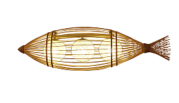 竹编小鱼形状竹笼