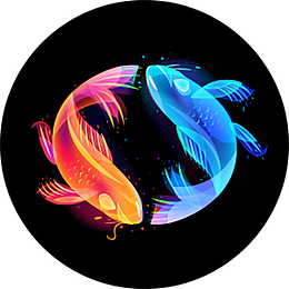 双鱼戏水图PNG