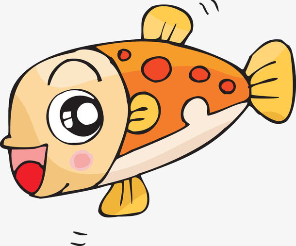 卡通手绘鱼免抠素材