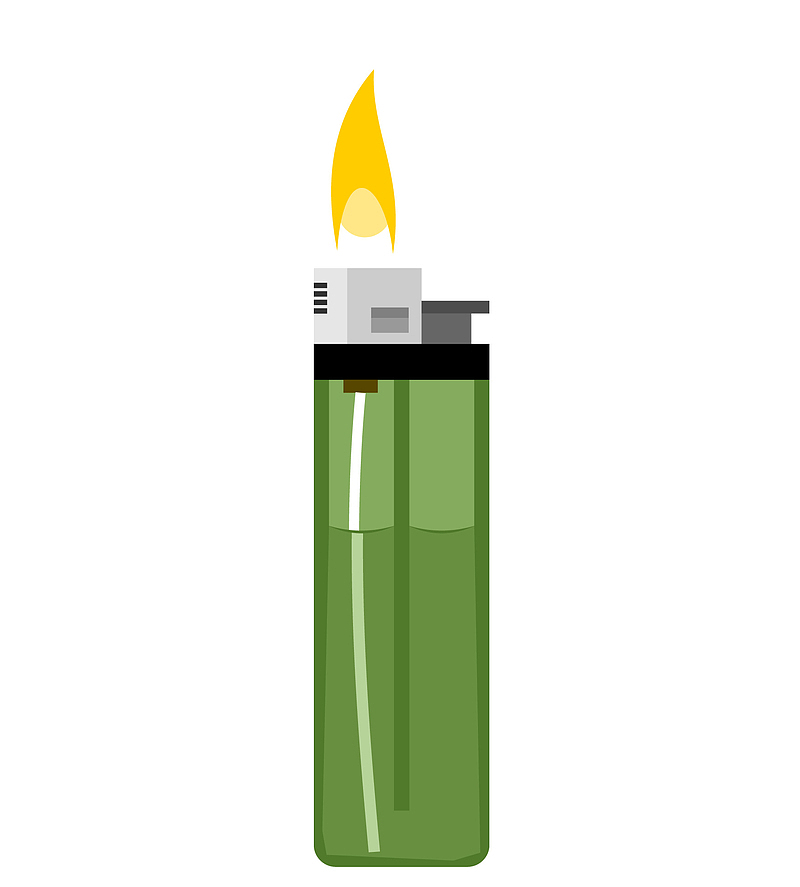 一个绿色打火机