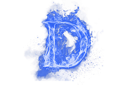 创意蓝色火焰字母D