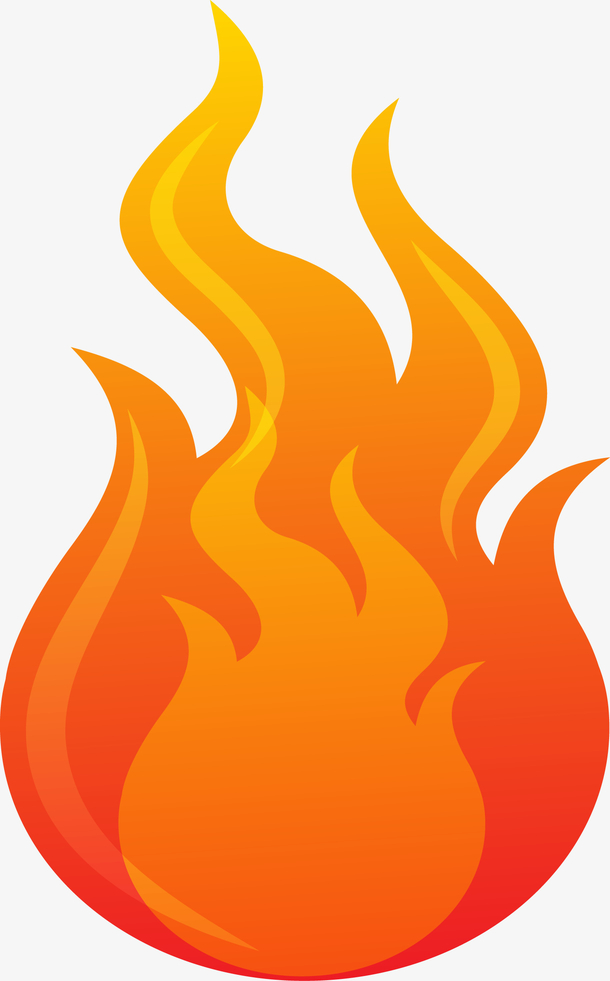 熊熊燃烧的大火矢量图