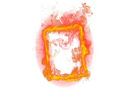 创意红色火焰相框