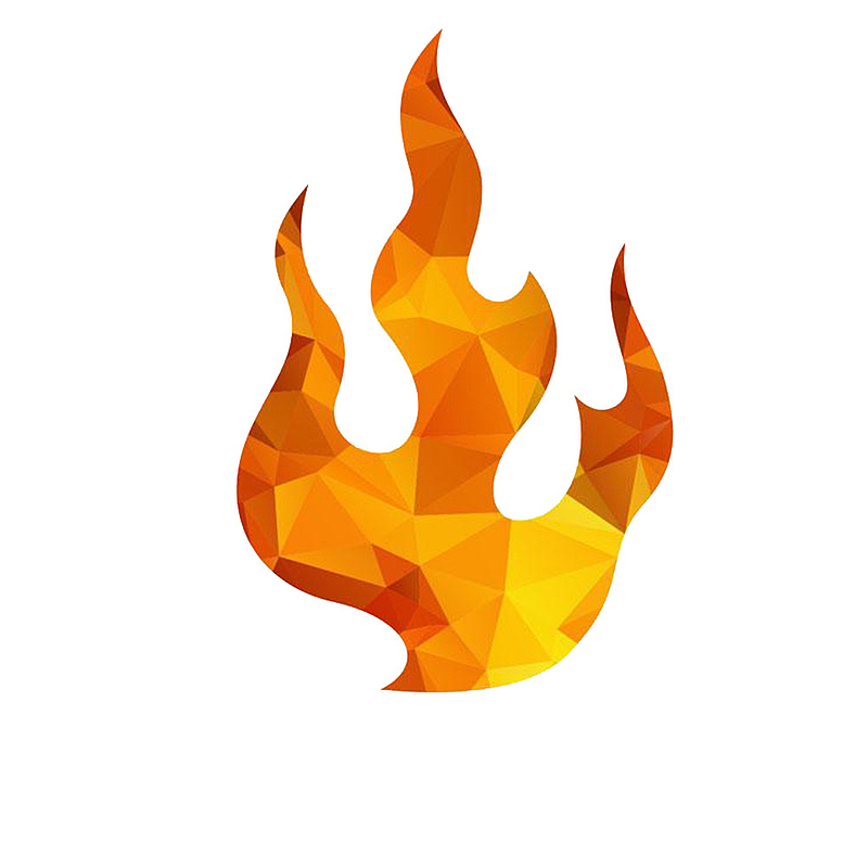 卡通焱热的火焰标志PNG