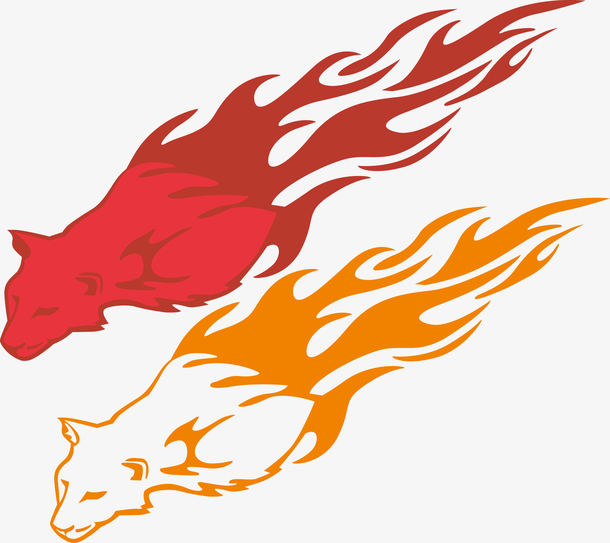 矢量火焰狐狸素材免费下载_觅元素