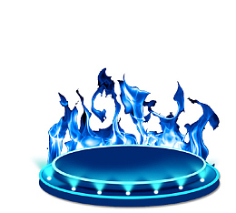 蓝色炫酷舞台火焰背景