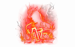 创意红色火焰字母JAZZ