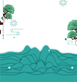 蓝色复古大气龙抬头海报背景