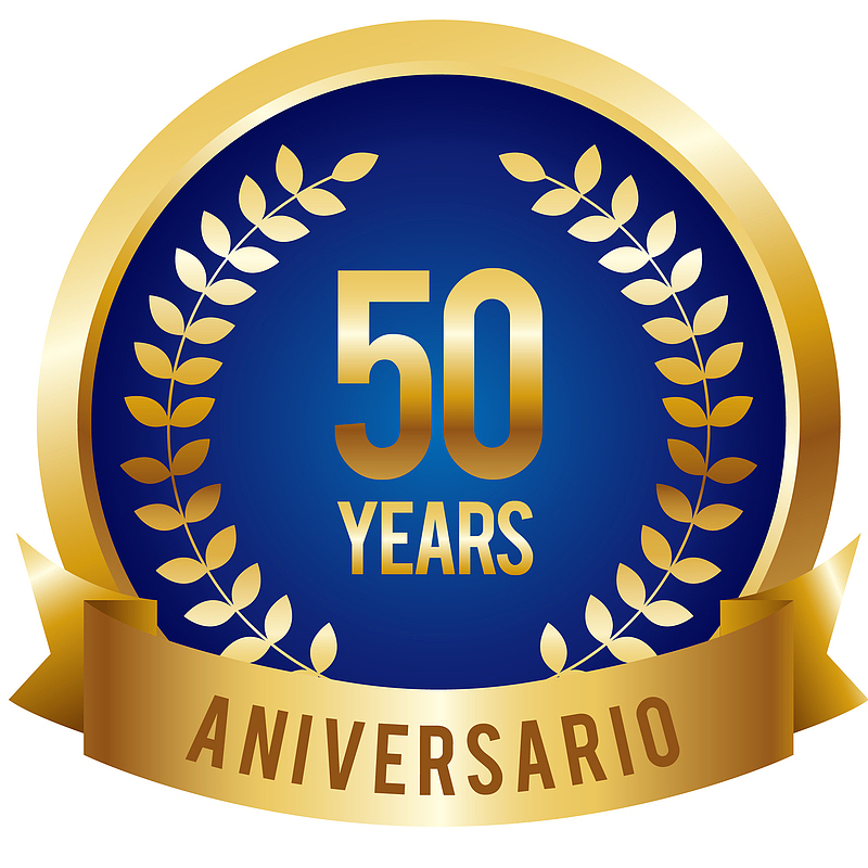 金色50周年庆典LOGO设计
