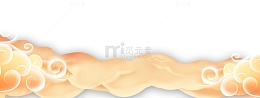 黄色祥云活动背景装饰