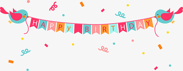 生日快乐活动彩旗