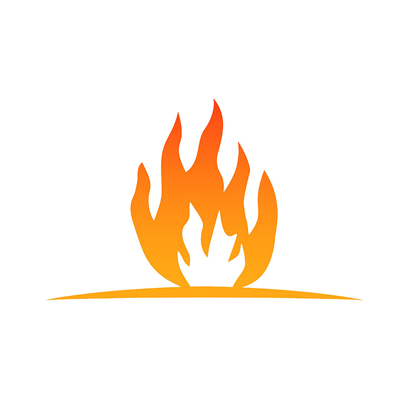 卡通火热的火焰标识PNG