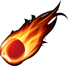 3D立体火焰篮球矢量图