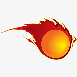 卡通燃烧的火球科学设计免抠