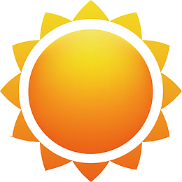 矢量图三角形火焰的太阳