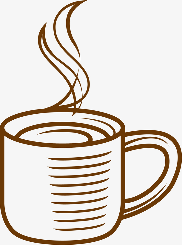 手绘卡通热饮矢量图