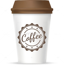 咖啡杯子矢量素材图