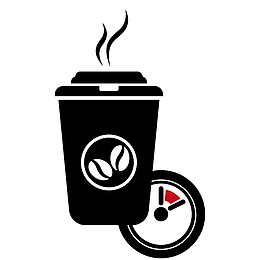 黑色咖啡杯