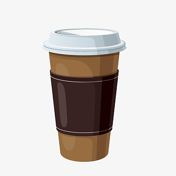 手绘咖啡杯矢量图