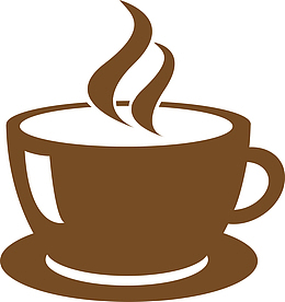 冒着热气的简约咖啡素材